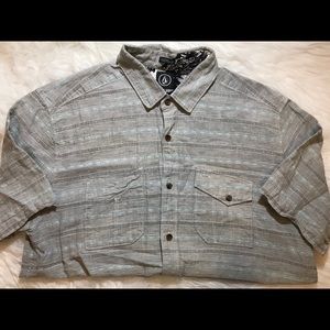 Volcom Polo Shirt Tribal Print - L